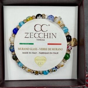 AUTHENTIC! CC Zecchin Venezia Murano Glass—Verre De Murano Bead Bracelet BNIB!